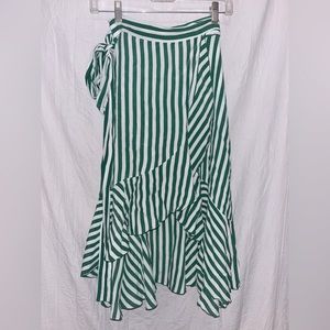 Faithful The Brand Stripped Ruffle Wrap Skirt 🌵2